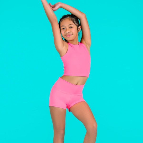 Destira Girls Gymnastic High Waisted Shorts - Compression Athletic - Image 5