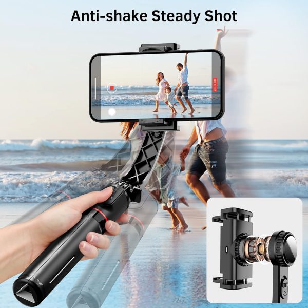 Smartphone Gimbal Stabilizer with Remote, Aluminum Extendable Selfie Stick - Image 2