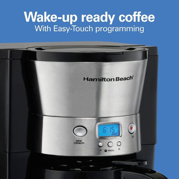 Hamilton Beach Programmable Coffee Maker with 10 Cup Thermal Carafe, 3 - Image 6
