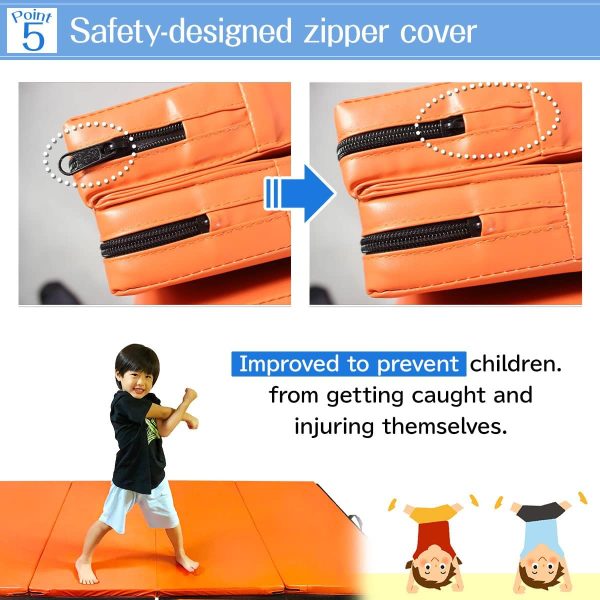 Gymnastics Mat Folding Stretch Mats 71"x39"x2" Exercise Muscle Training - Image 5