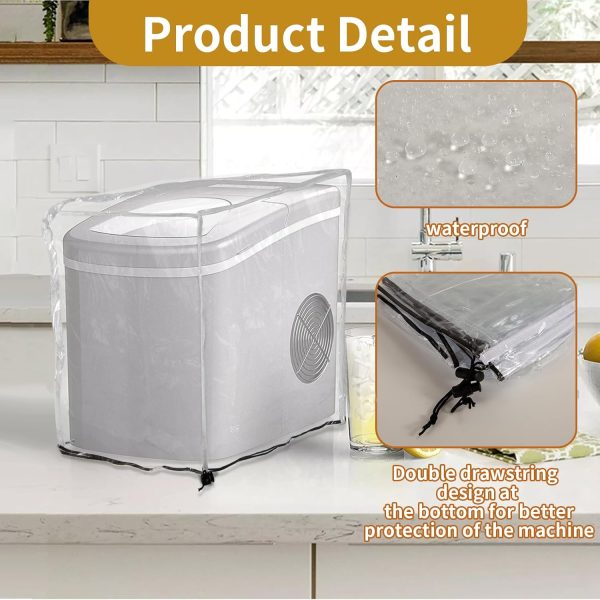 Ice Maker Cover,PVC Ice Machine Dustproof Cover,Waterproof Shield for - Image 5