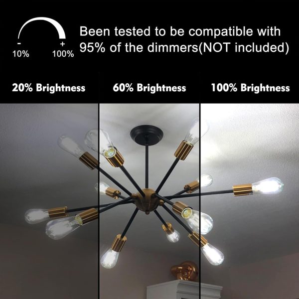 TJOY Edison Light Bulbs 60W Equivalent, Dimmable Vintage LED Light Bulbs, - Image 4