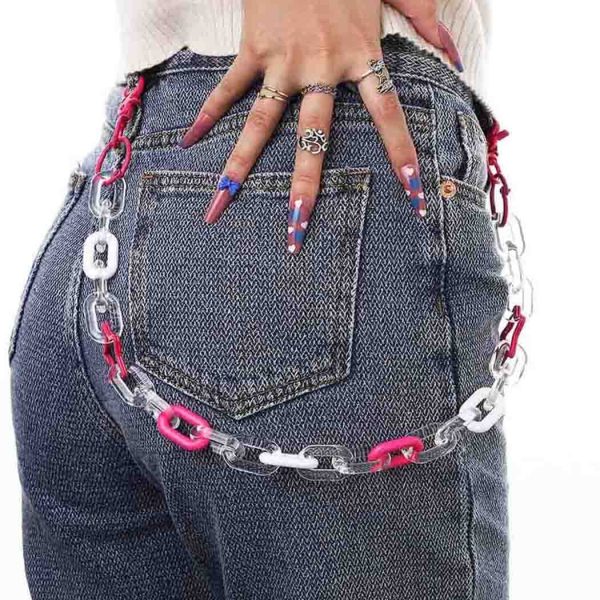 Tgirls Punk Goth Pant Chains Hip Hop Pocket Jean Chain Acrylic Wallet Chain - Image 3
