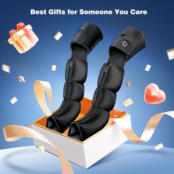 Leg Massager with Heat and Air Compression for Circulation and Pain Relief, - Image 9