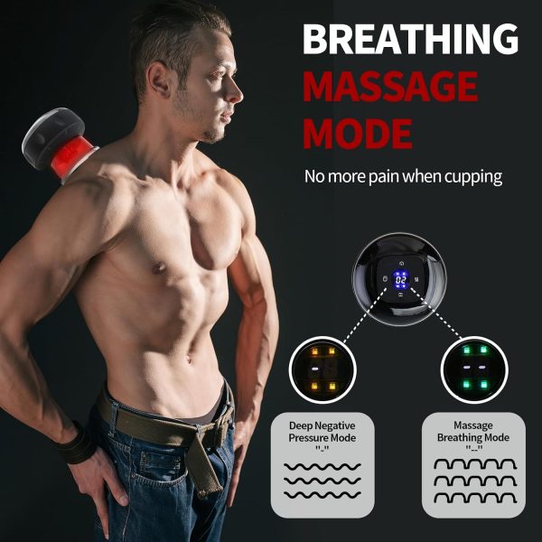 Smart Cupping Massage Therapy Set 2 Pcs, Electric Therapy Massager Kit, - Image 4