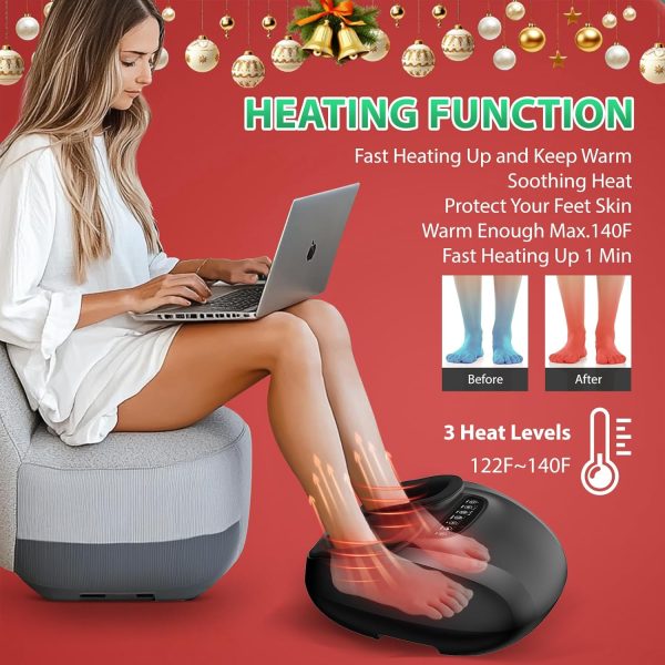 Foot Massager Machine with Heat, FSA & HSA Eligible, Shiatsu Deep Kneading - Image 5