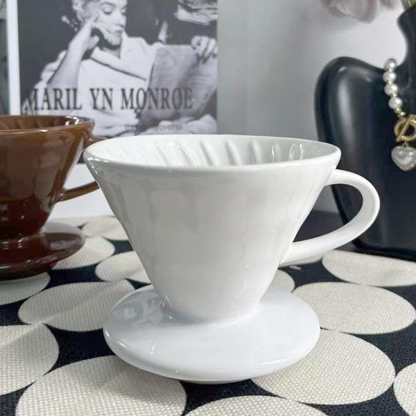 Pour Over Coffee Maker, Single Cup Coffee Dripper, Manual Porcelain Slow - Image 2