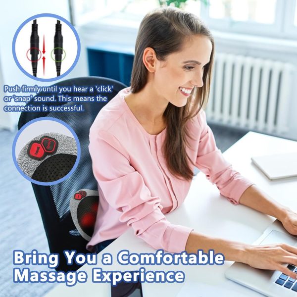 Shiatsu Neck Massage Pillow,Neck and Back Massager with Heat,Massage Pillow - Image 2