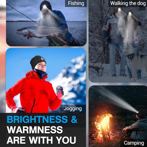 Men Gifts LED Beanie Hat with Light - Christmas Stocking Stuffers Birthday - Image 6