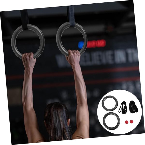 2 Rings Home Gym Adjustable Dumbbells Ab Wheel Gymnastics Accessories - Image 4