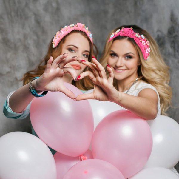 YARIEW Valentines Day Headbands for Women Love Sweet Heart Headband Hot - Image 6