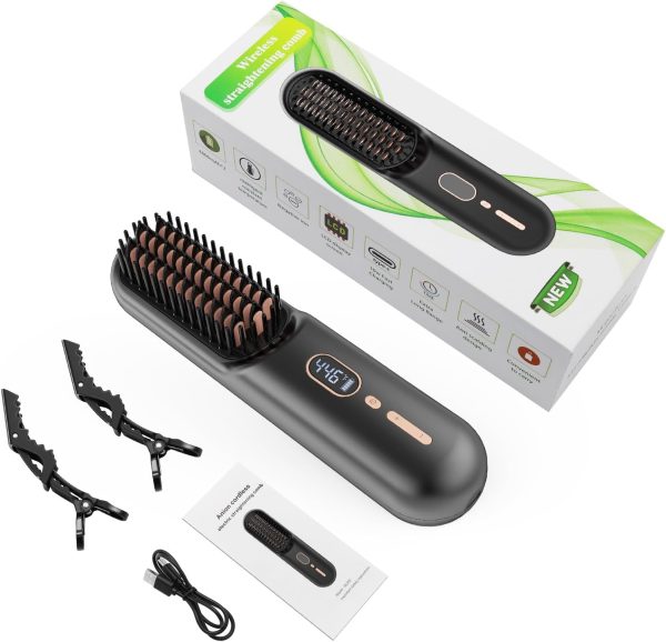 Cordless Hair Straightener Brush, iTayga Upgraded Portable Hair - Image 7