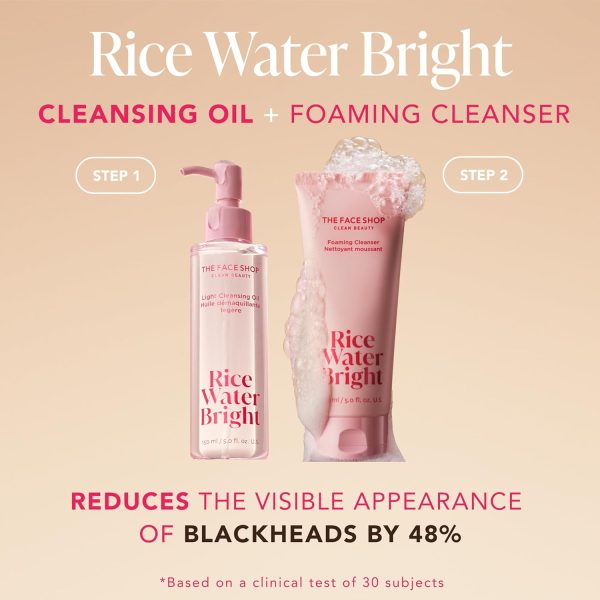 The Face Shop Rice Water Bright Foaming Facial Cleanser with Ceramide, - Image 6