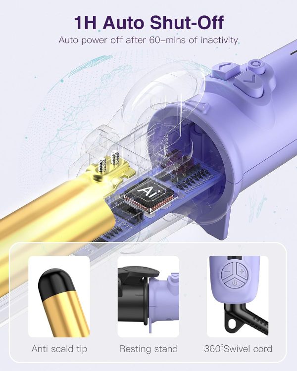 Rotating Curling Iron 1 1/4 Inch, 2024 Upgraded ZAVAREA Automatic Curling - Image 8