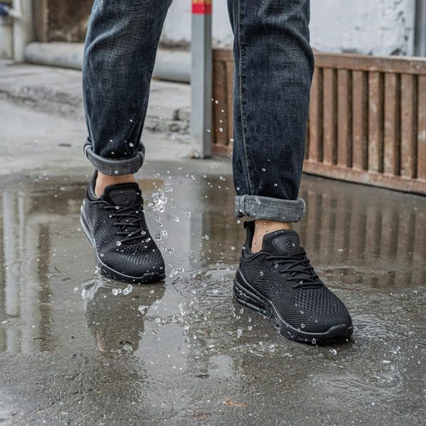 LARNMERN Mens Non Slip Work Shoes Slip On Water Resistant Walking Sneakers - Image 3
