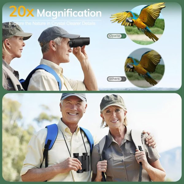 Compact Binoculars for Adults High Powered - OPAITA 20x32 Small Binoculars - Image 2