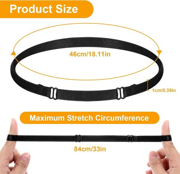 6 Pcs Elastic Sports Headband,Adjustable Athletic Headband Women Men,Thin - Image 5