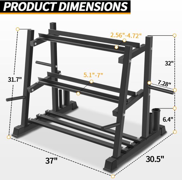 Dumbbell Rack, Bongkim Dumbbell Set with Rack Stand, Dumbbells Weights Rack - Image 4