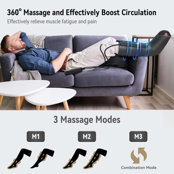 FIT KING Leg Massager, Upgraded Foot and Calf Massager with Air Compression - Image 3