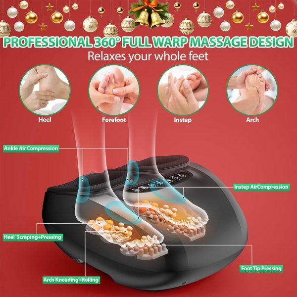 Foot Massager Machine with Heat, FSA & HSA Eligible, Shiatsu Deep Kneading - Image 4