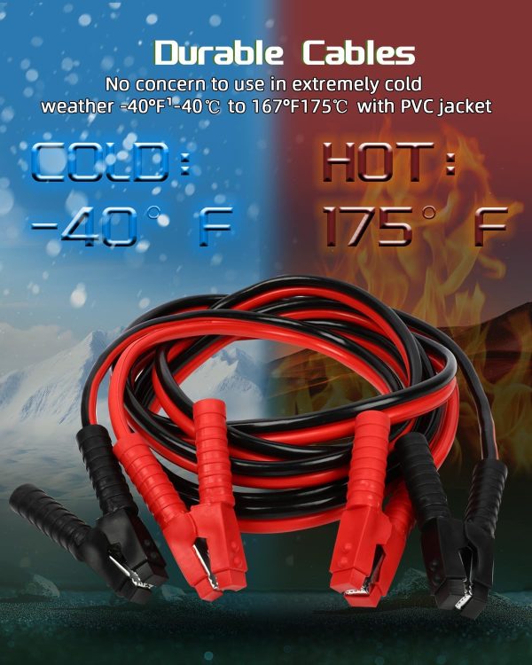 SCITOO Jumper Cables for Car Battery 0 Guage 20 FT 3000 AMP, Heavy Duty - Image 5