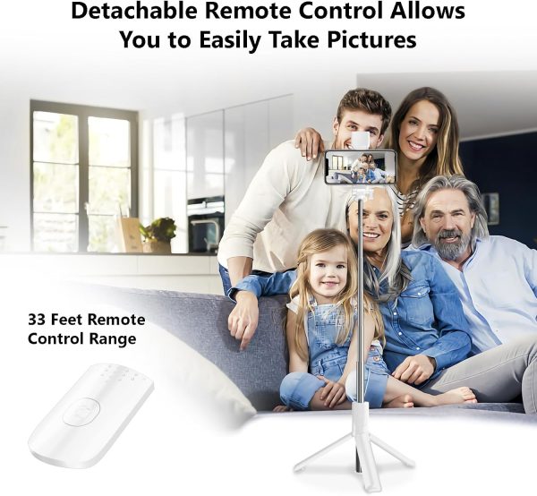 Selfie Stick Tripod, 40 in Retractable Tripod for iPhone with Wireless - Image 4