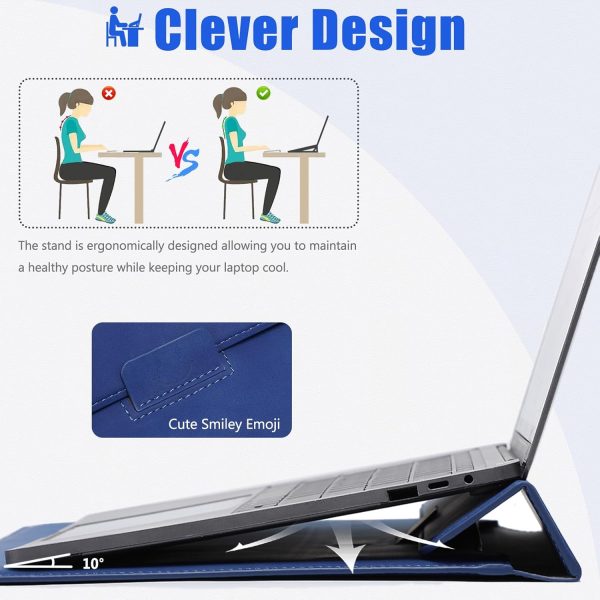 HYZUO 15 Inch Laptop Sleeve Case with Stand Feature Compatible with MacBook - Image 2