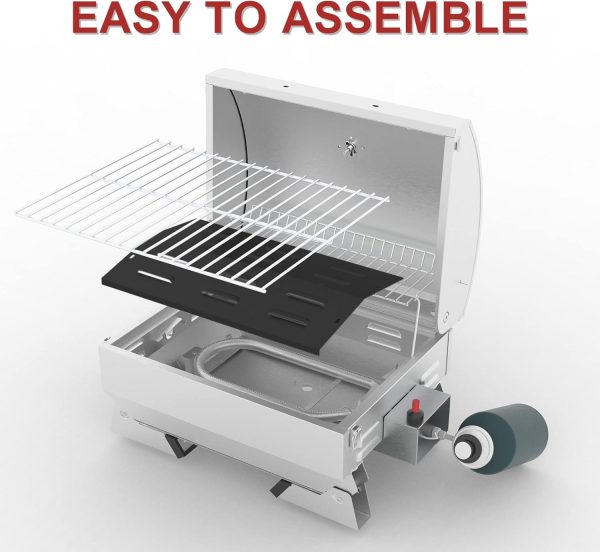 Royal Gourmet GT1001 Stainless Steel Portable Grill, 10000 BTU BBQ Tabletop - Image 7