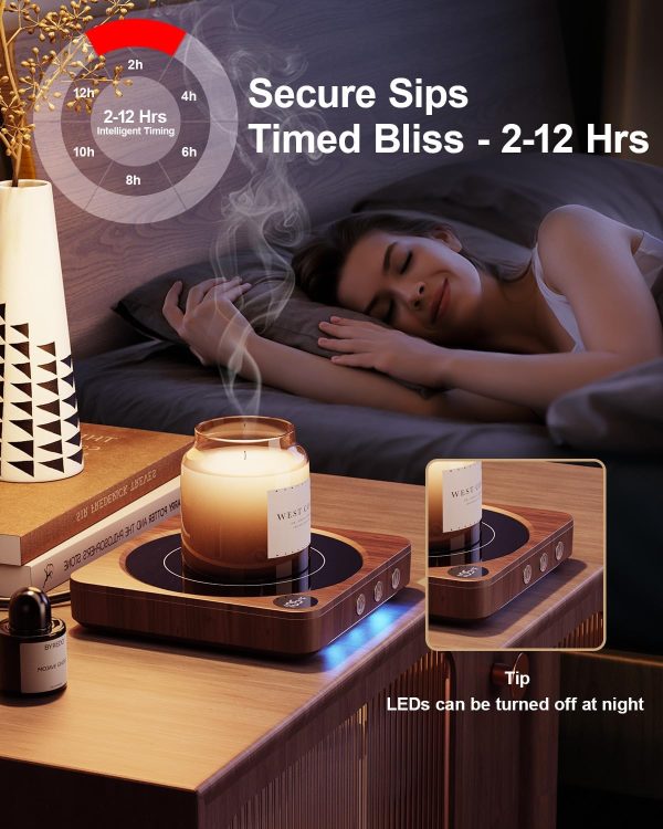 Mug Warmer - 36W Coffee Mug Warmer for Desk with Temperature Display, - Image 4
