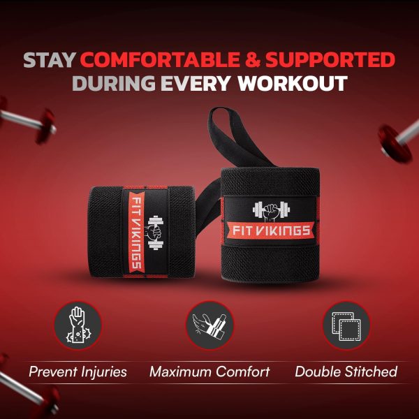 Gym Wrist Wraps for Weightlifting - Professional 18" Wrist Support for - Image 5