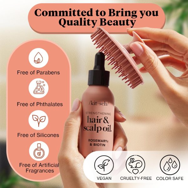 Kitsch Rosemary Oil for Healthy Scalp, Pre Wash Scalp & Hair Oil Infused - Image 6