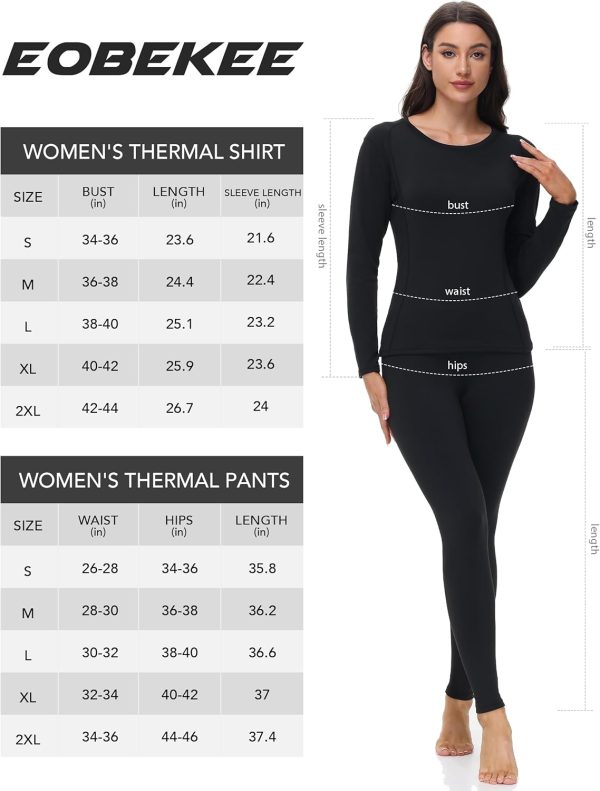 Thermal Underwear for Women Sets - Ultra-Soft Fleece Lined Long Johns Cold - Image 6