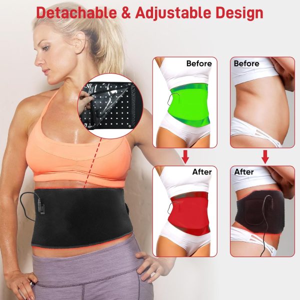 Red Infrared Light Belt for Body: Heating Vibration Massage Wrap Pad for - Image 3