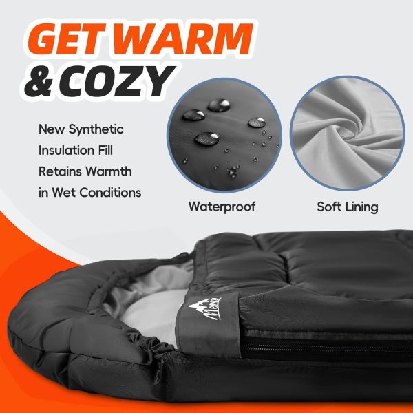 MEREZA Sleeping Bags XL for Adults Mens Large Wide Sleeping Bag for Camping - Image 6