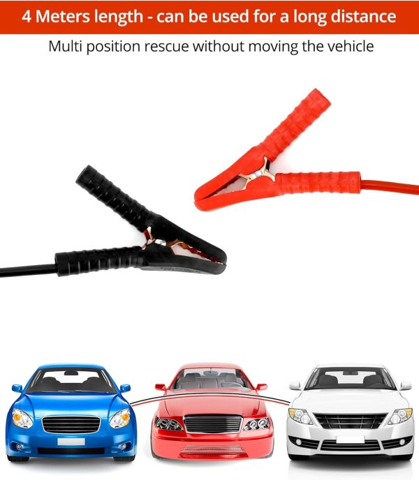 QWORK Heavy-Duty Jump Starter Cables 13ft 2000A Peak Current - Automotive - Image 5
