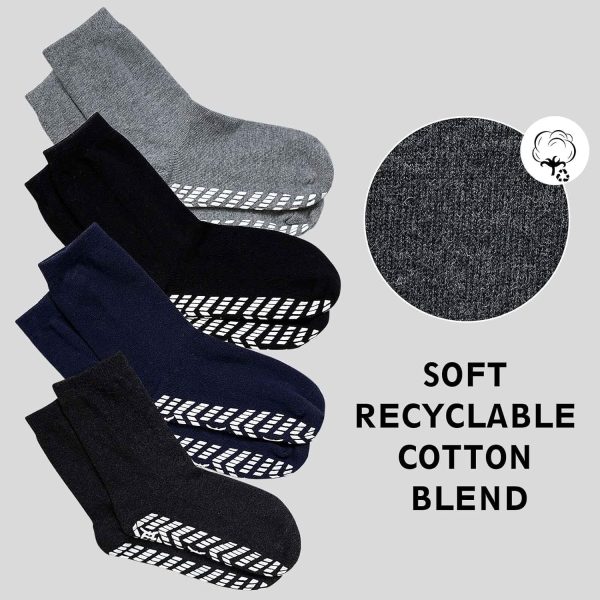 ZAKASA Non Slip Grip Socks - Non Skid Crew Grippy Socks for Men Women Anti - Image 5