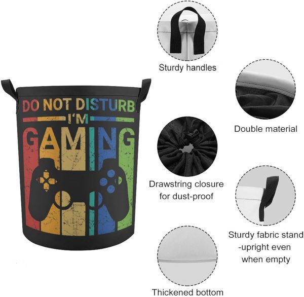 Kids Laundry Hamper Gamer Laundry Basket Gaming Decor for Boys Bedroom - Image 4
