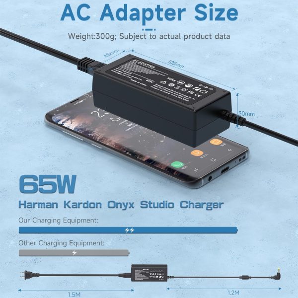 Charger for Harman Kardon Onyx Studio 7 6 5 4 3 2 1 Wireless Bluetooth - Image 4