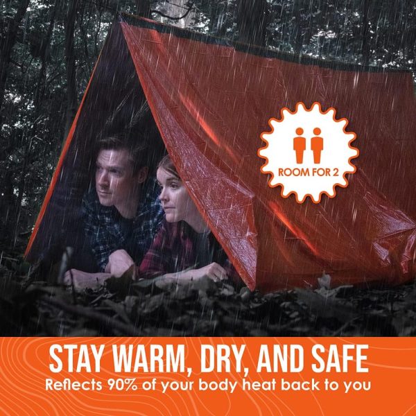 Go Time Gear Survival Life Tent • 2 Person Mylar Emergency Shelter Tube - Image 4