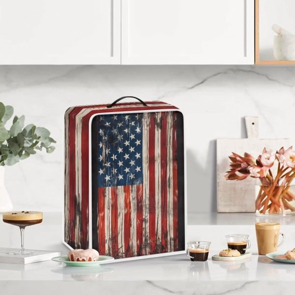 Old American Flag Coffee Maker Covers with Top Handle Portable Covers Anti - Image 4