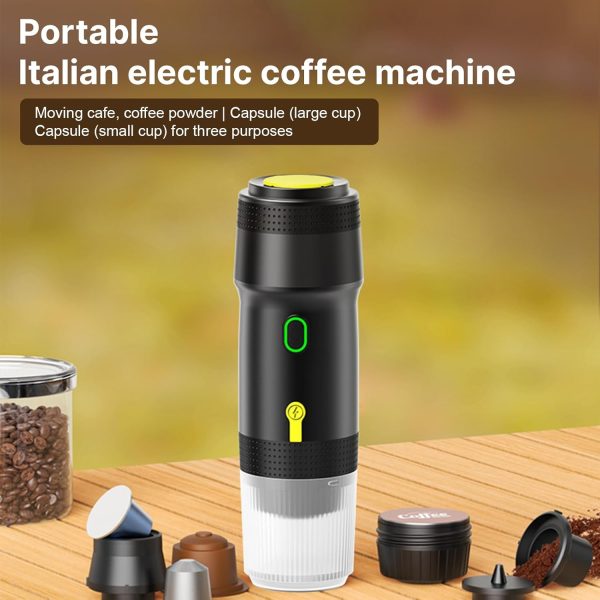 Portable Coffee Machine for Car Home Travel 3 in 1 Cordless Electric Coffee - Image 3