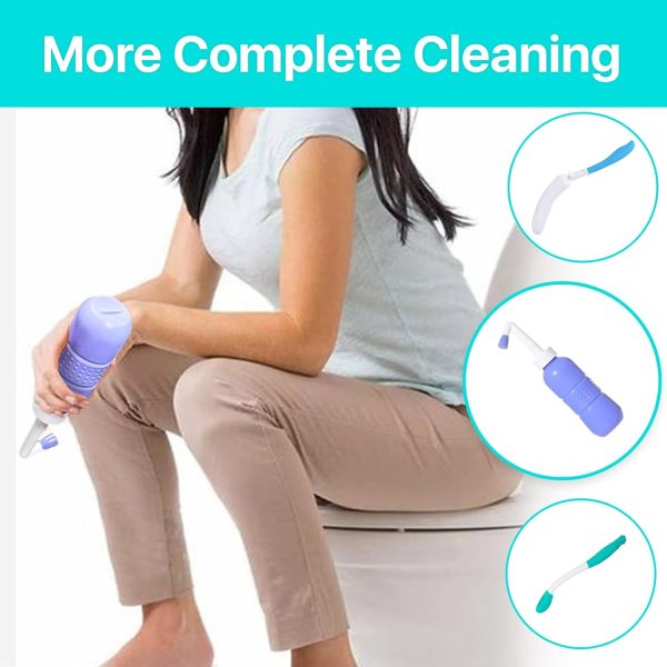 Toilet Aid Set for Wiping,Including Long Handle Butt Wiper Shower Brush - Image 5