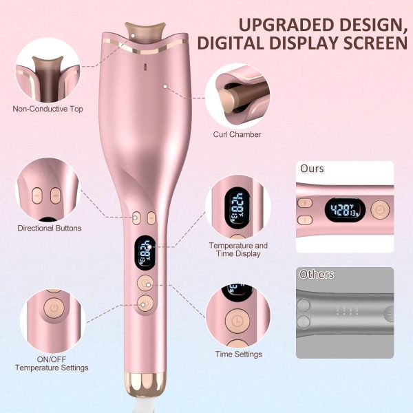 Automatic Curling Iron, Hair Curler 1" Large Slot, 4 Temperature Settings, - Image 6