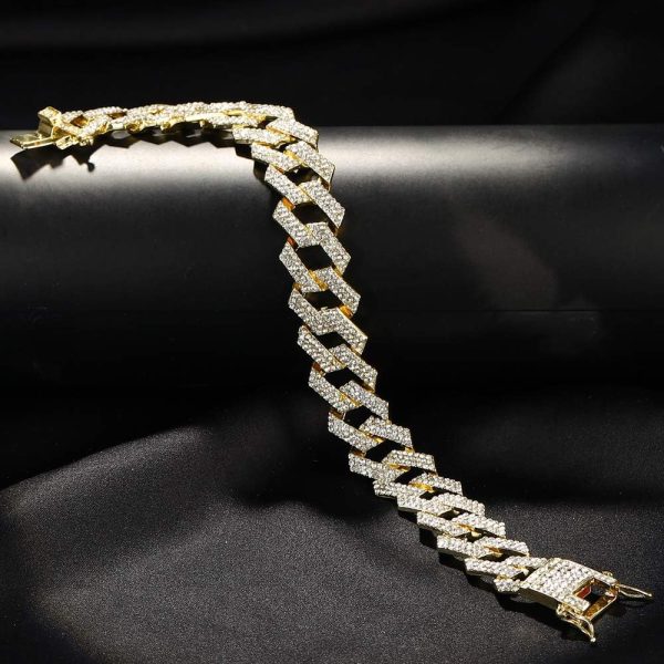 HH BLING EMPIRE Iced Out Diamond Cuban Link Chain for Men Women Silver Gold - Image 3