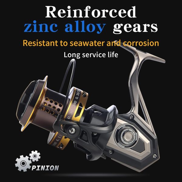 8000/10000/12000 Big Game Surf Spinning Fishing Reel,20KG Drag Power. - Image 4
