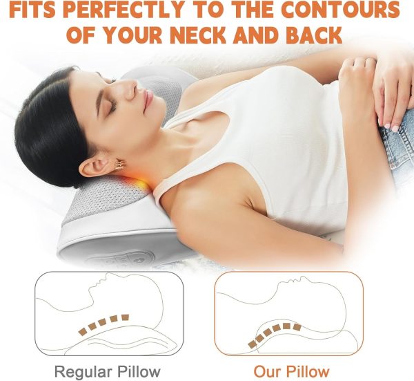 Neck Massager Pillow with Heat for Pain Relief Deep Tissue, Neck Stretcher - Image 2