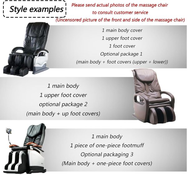 Full Body Shiatsu Massage Chair Cover, Zero Gravity Chair Cover,Washable - Image 6