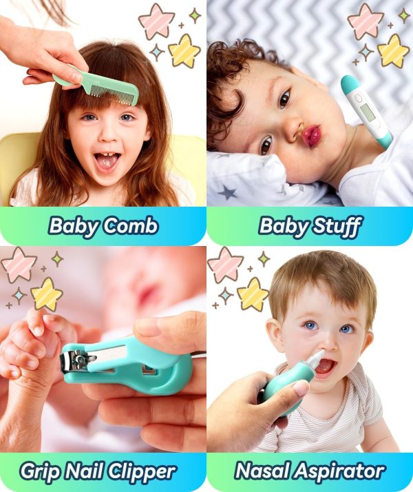 Baby Healthcare and Grooming Kit, 20 in 1 Baby Safety Set Newborn Nursery - Image 6