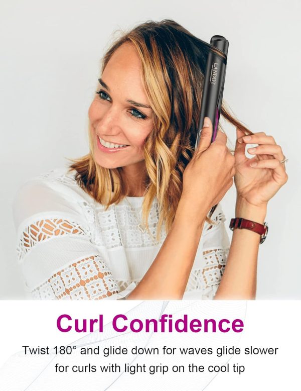 LANDOT Hair Straightener and Curler 2 in 1 - Twist Straightening Curling - Image 2