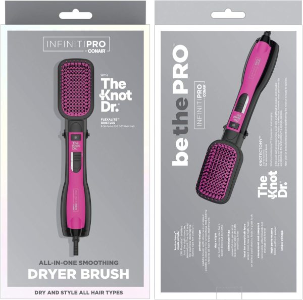 Conair The Knot Dr. All-in-One Smoothing Dryer Brush, Hair Dryer & Hot Air - Image 7